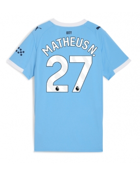 Billige Fotballdrakt Manchester City Matheus Nunes #27 Replika Hjemmedrakt Dame 2025-26 Kortermet Billige Fotballdrakt Manchester City Matheus Nunes #27 Replika Hjemmedrakt Dame 2025-26 Kortermet
